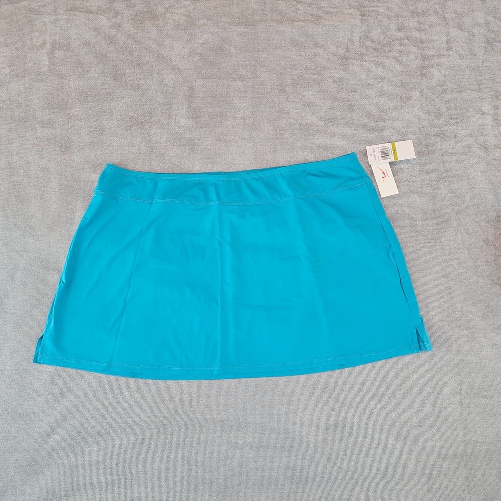 Jantzen Side Slit Swim Overskirt Ideal Teal Aqua Size 14 New